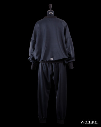 tkio double knit set [BLACK] [tops：ONE size][bottoms：S size]