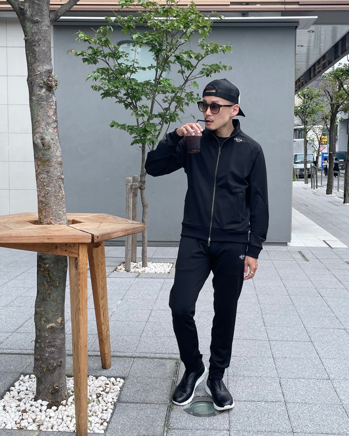 tkio track jacket[BLACK]