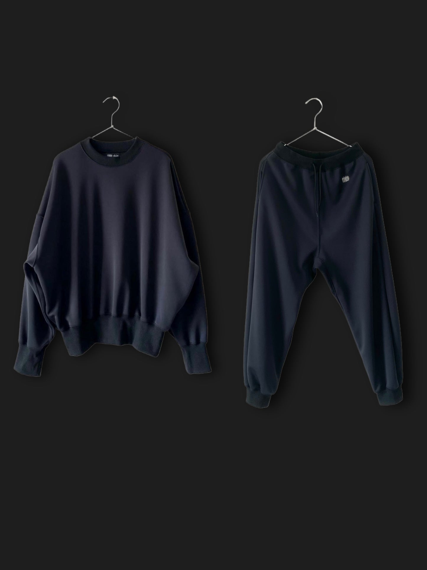 tkio double knit set [BLACK] [tops：FREE][bottoms：S]